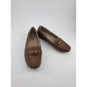 LifeStride Velocity Tan Loafers 8.5M Women's Memory Foam Comfort Flats Shoes